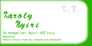 karoly nyiri business card